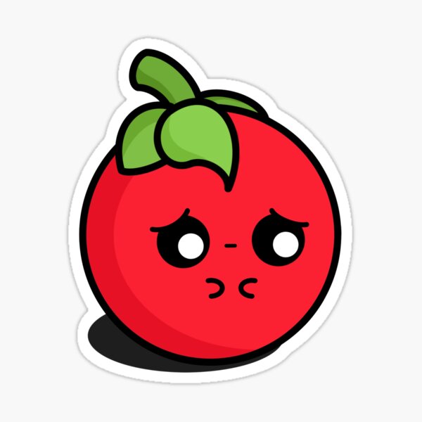 Cute Cartoon Tomato Sad Cute Cartoon Tomato Sad