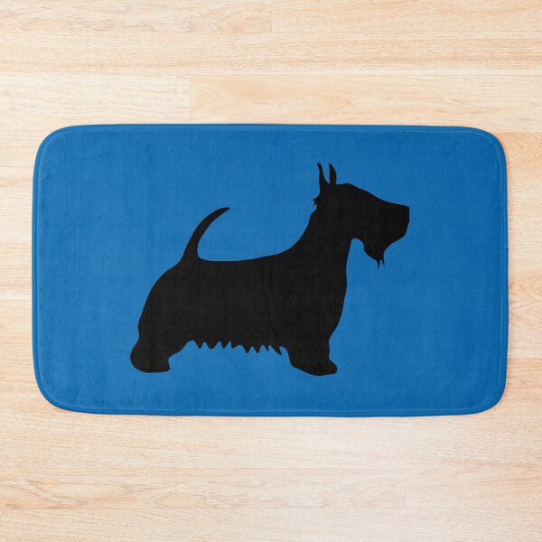 Item preview, Scottish Terrier Dog Silhouette - Black on Scottish Saltire Blue Background  designed and sold by MacPean.