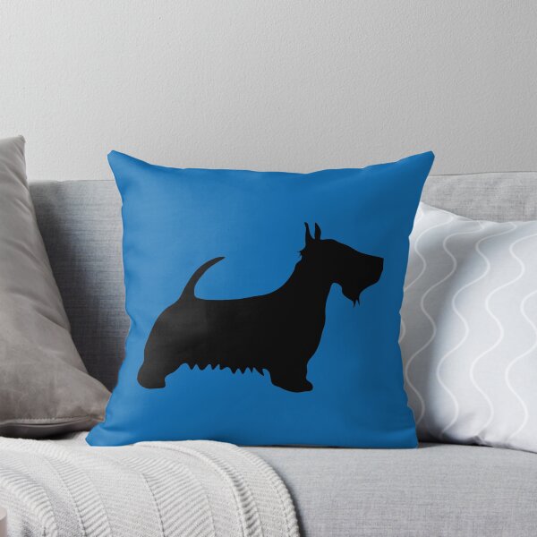 Item preview, Scottish Terrier Dog Silhouette - Black on Scottish Saltire Blue Background  designed and sold by MacPean.