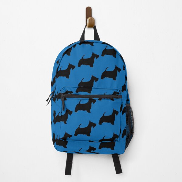 Item preview, Scottish Terrier Dog Silhouette - Black on Scottish Saltire Blue Background  designed and sold by MacPean.