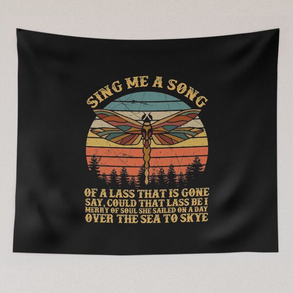 Item preview, Outlander Sing Me A Song Trees Dragonfly Vintage Style designed and sold by NancyLyonArt.