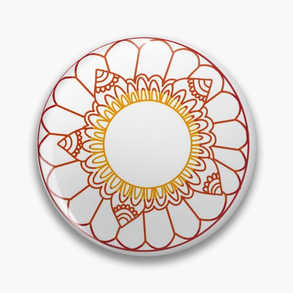 Item preview, Red orange yellow simple mandala sticker designed and sold by IzzeMK.