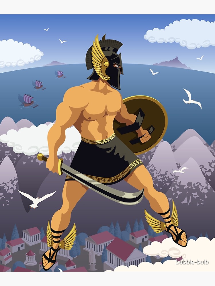 Hermes - Greek God Mythology Culture Lover Gift Greeting Card for