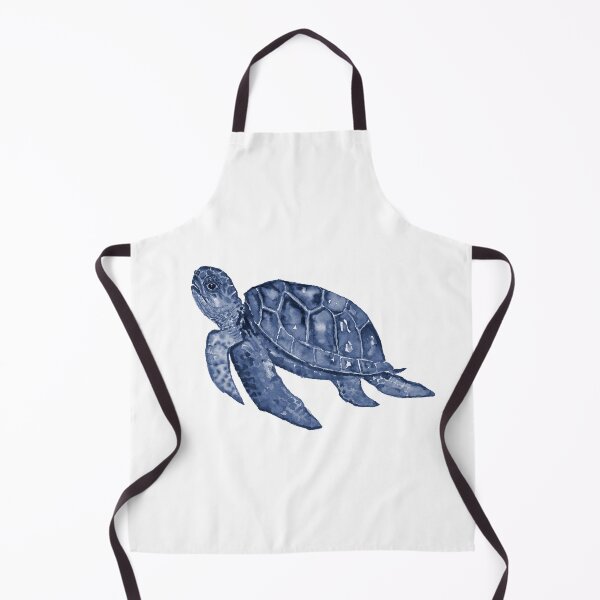 Item preview, Dark blue watercolor turtle painting. designed and sold by PandaAvenue.
