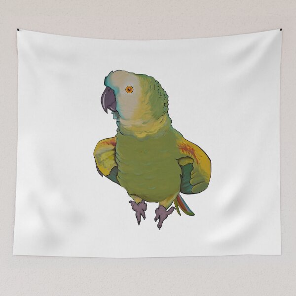 Item preview, Playful Blue Fronted Amazon Parrot  designed and sold by Zurickdesigns.