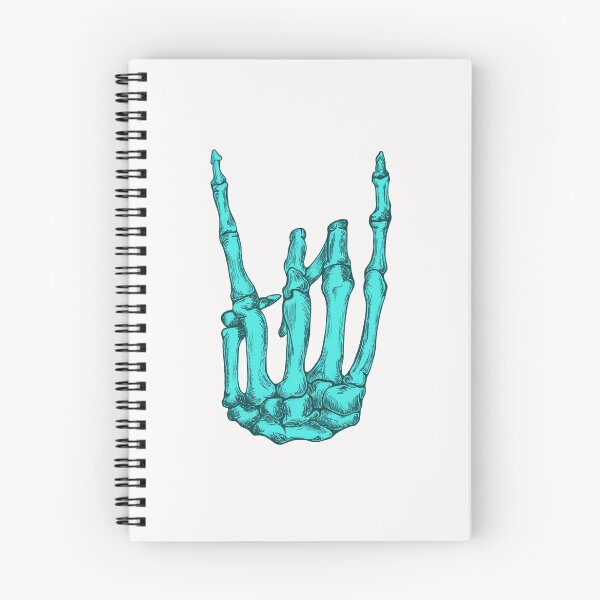 Item preview, Aqua Rock On Skeleton Hand designed and sold by BonesToAshes.