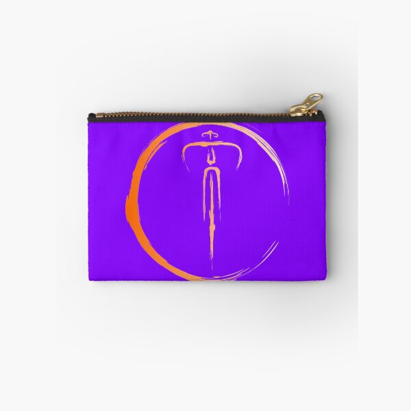 Item preview, Orange Ink Style Bicycle Front View Enso Circle designed and sold by RabeDesigns.