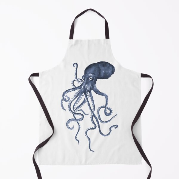 Item preview, Dark Blue Watercolor Octopus designed and sold by PandaAvenue.