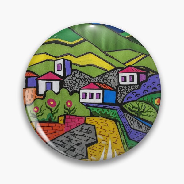 Item preview, Landscape with a road leading to the village applique designed and sold by JuliaMia.