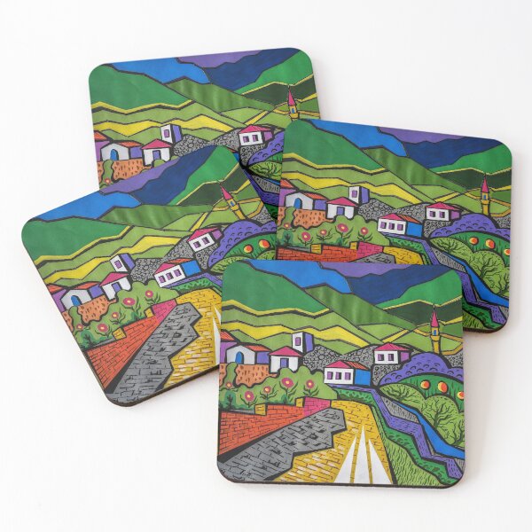 Item preview, Landscape with a road leading to the village applique designed and sold by JuliaMia.