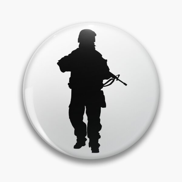 Item preview, Male soldier standing up and in full equipment and armament, fully automatic machine gun in hand such as the special forces, marines army and ksk, GRU, Sajeret. Isolated realistic silhouette designed and sold by Marcin Adrian.