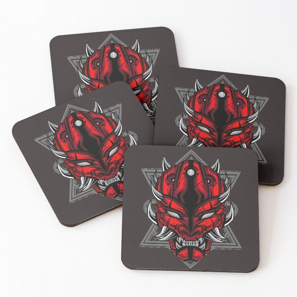 Item preview, Red Horned Skull Oni Yokai Devil Geometry Summon designed and sold by MiscelChr.