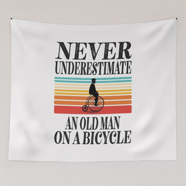 Item preview, Never Underestimate An Old Man On A Bicycle Essential Design designed and sold by Glike.