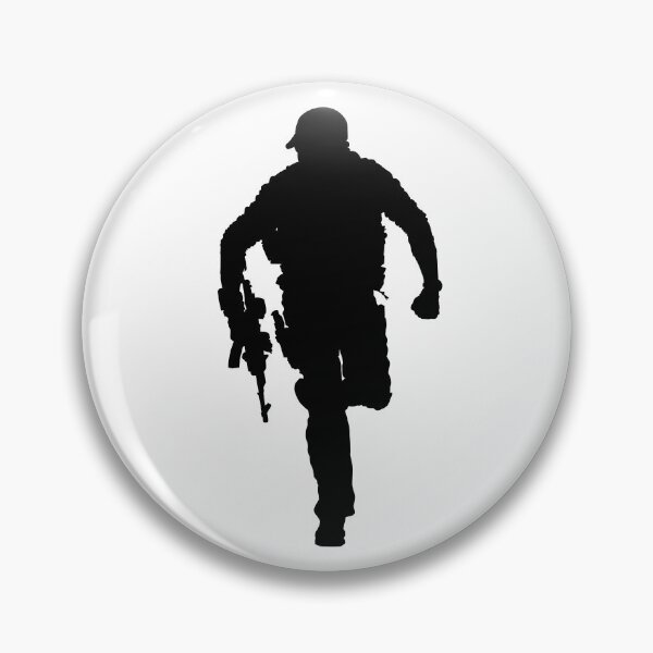 Item preview, Male soldier standing up and in full equipment and armament, fully automatic machine gun in hand such as the special forces, marines army and ksk, GRU, Sajeret. Isolated realistic silhouette designed and sold by Marcin Adrian.