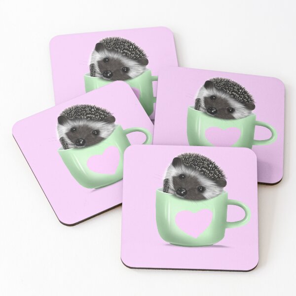 Item preview, Pygmy Hedgehog in a Teacup - Pink designed and sold by Kittys-Art.