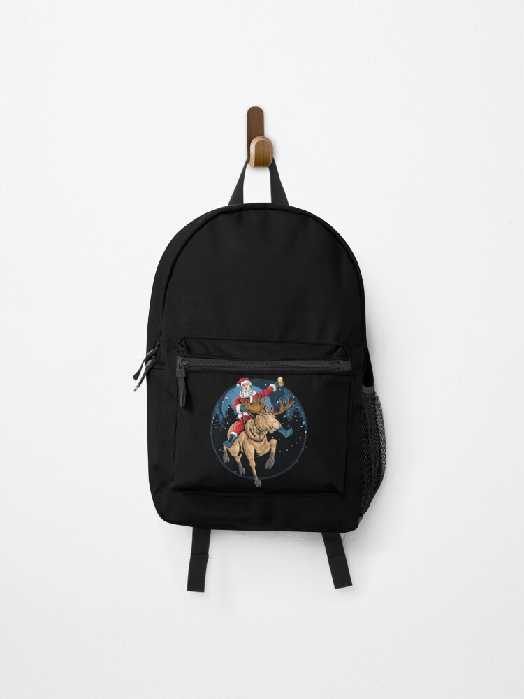 Thumbnail 1 of 3, Backpack, Santa Riding Reindeer designed and sold by Creativenetic.