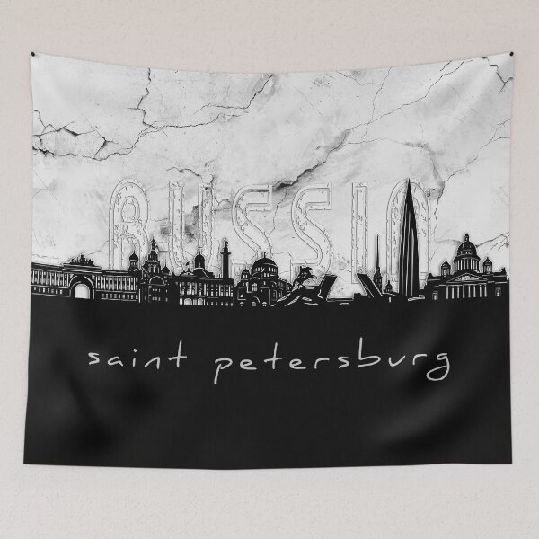 Item preview, saint petersburg skyline marble designed and sold by BekimART2.