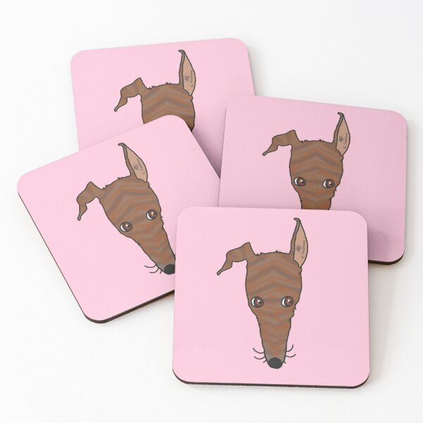 Item preview, Listen! - Dark brindle greyhound designed and sold by Noodlehorses.
