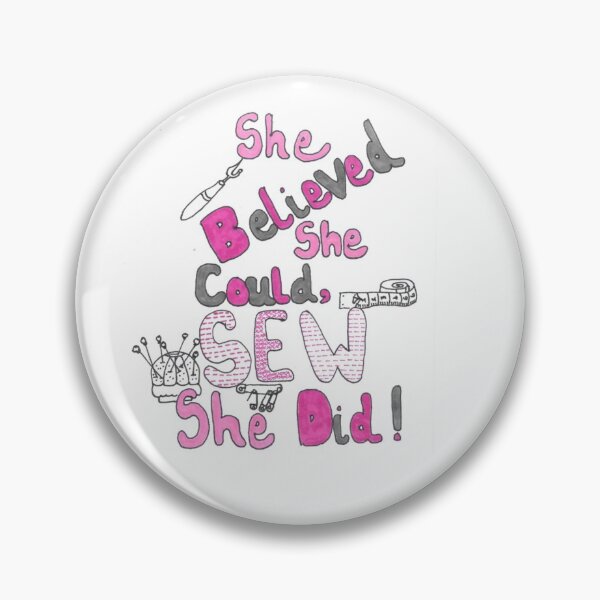 Item preview, She Believed She Could Sew She Did Sewing Poster  designed and sold by diverseidentity.