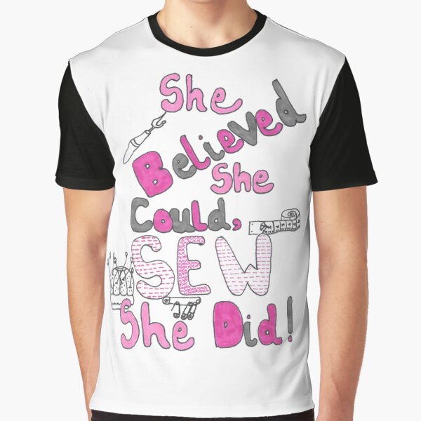 Item preview, She Believed She Could Sew She Did Sewing Poster  designed and sold by diverseidentity.