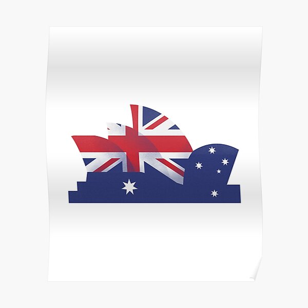 "Sydney Opera House Australian Flag" Poster for Sale by liftdesign