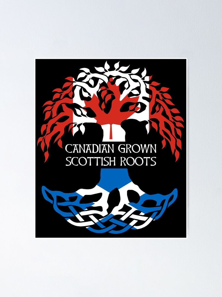 Canadian Grown Scottish Roots Poster For Sale By Artysart Redbubble 