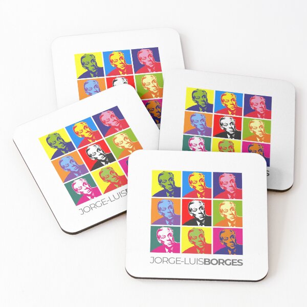 Item preview, Jorge Luis Borges pop-art poster portrait designed and sold by CMYKStudio.