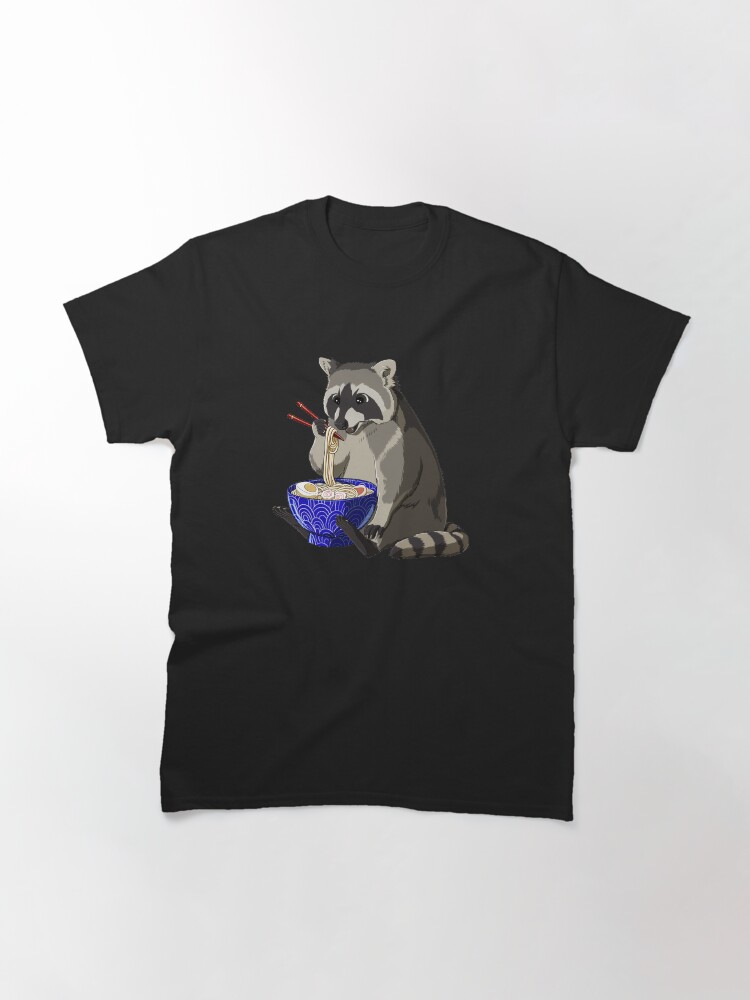 Thumbnail 3 of 7, Classic T-Shirt, Racoon Ramen designed and sold by UpYourSelf.