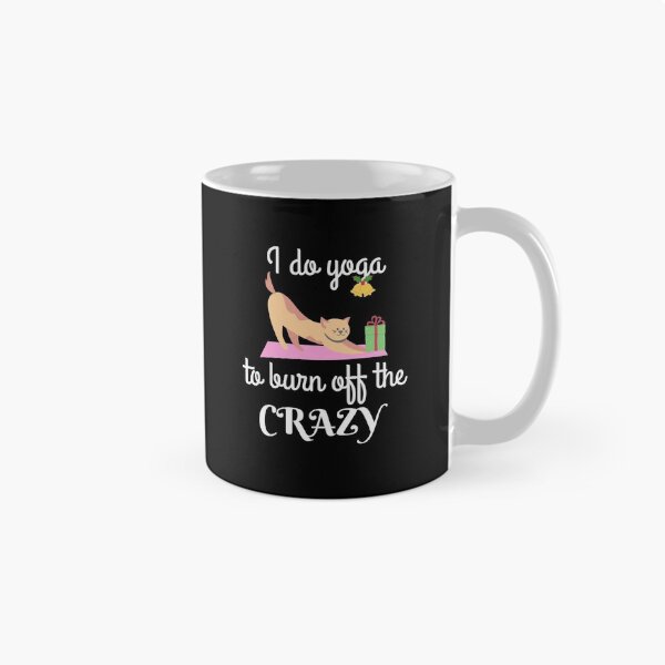 Item preview, Cute cat do yoga to burn off the crazy - Christmas Edition designed and sold by SimpleUniverse.
