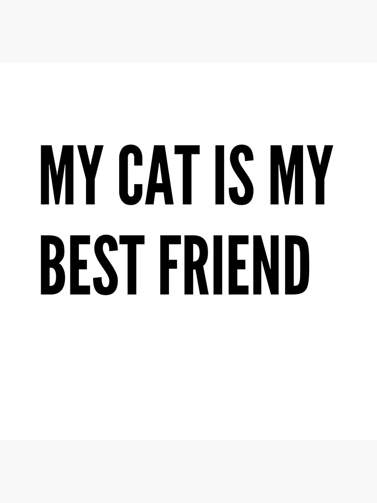 "My cat is my best friend" Poster by Drommy Redbubble