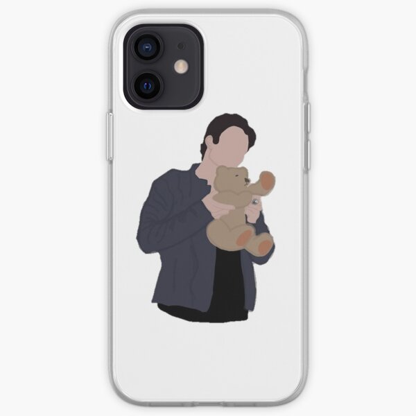 damon salvatore con osito de peluche Funda blanda para iPhone