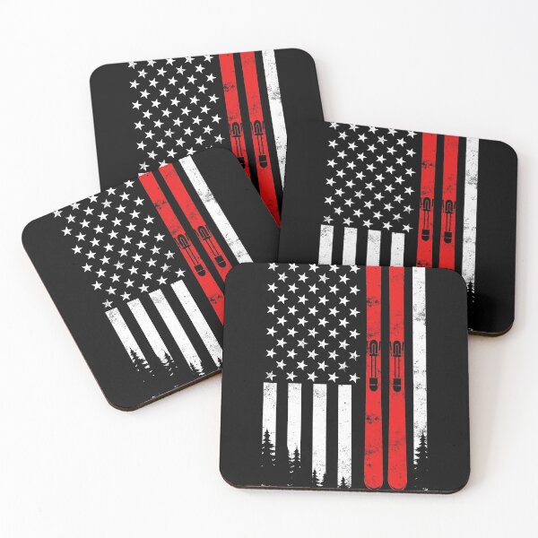 Item preview, Funny Cool American Flag Skiing Ski Skier Snow Winter Sports Snowboard  designed and sold by Noahlaz.