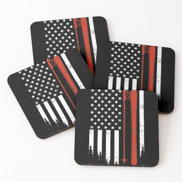 Item preview, Funny Cool American Flag Skiing Ski Skier Snow Winter Sports Snowboard  designed and sold by Noahlaz.