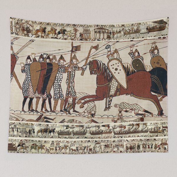 Item preview, THE BAYEUX TAPESTRY ,BATTLE OF HASTINGS ,NORMAN KNIGHTS COMBATTING HORSEBACK designed and sold by BulganLumini.