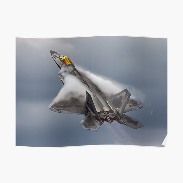 F-22 Raptor clouds Poster