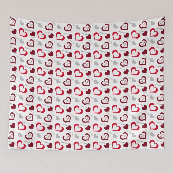 Item preview, Hearts with letters on a white background designed and sold by Olha Volokhova.