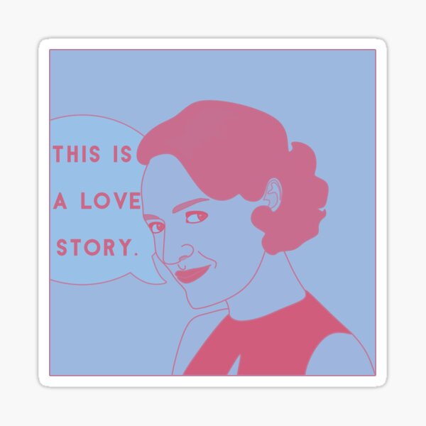 Item preview, Fleabag Esta es una historia de amor Comic Pink Blue Pastel Illustration designed and sold by tremendoustees.