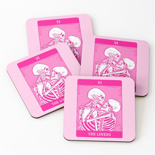 Item preview, pink skeleton lovers valentines designed and sold by Gossip Rag.