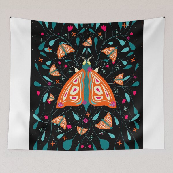 Item preview, Moths and flowers designed and sold by HeyMim.