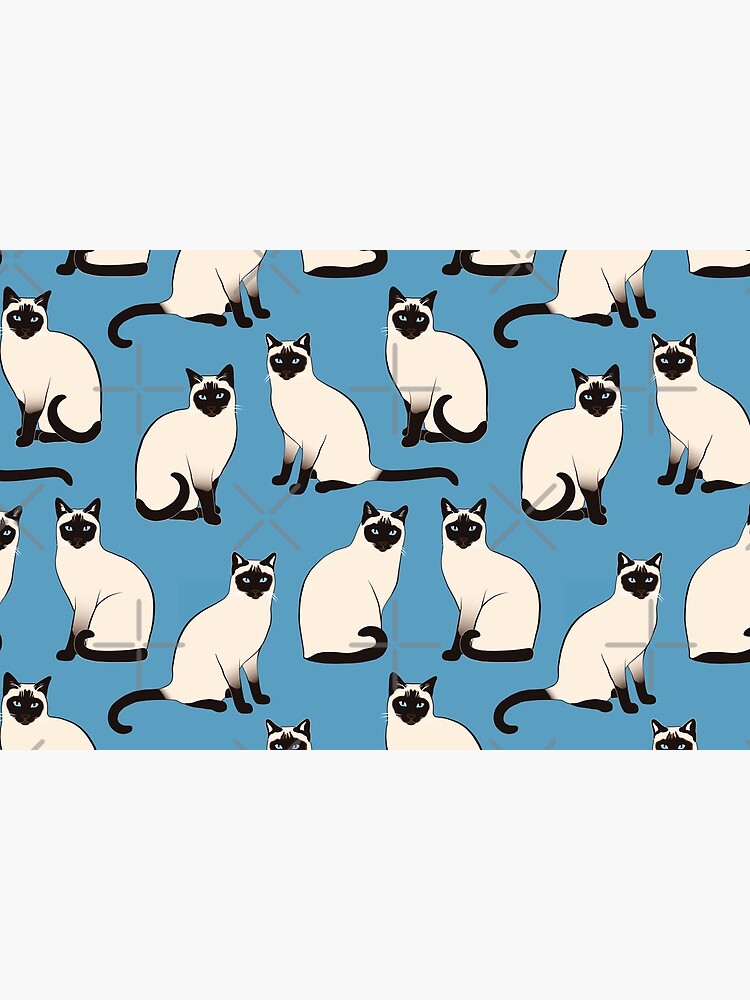 Siamese Cats sparse on blue by nadyanadya