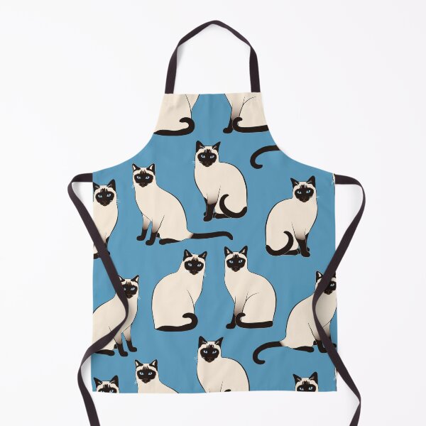 Item preview, Siamese Cats sparse on blue designed and sold by nadyanadya.