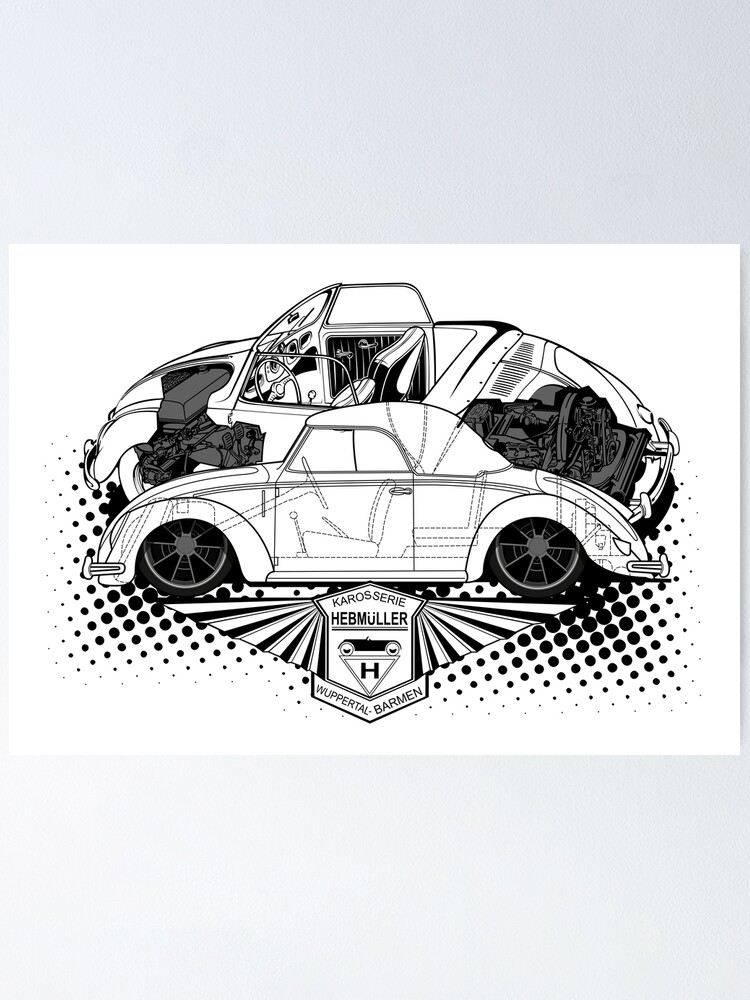 Alternate view of aircooled Hebmüller Poster