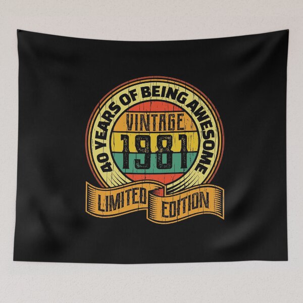 Item preview, 40 years of being awesome vintage 1981 Limited edition  designed and sold by Hananiah Merch.