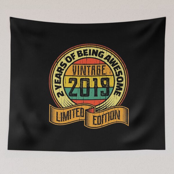 Item preview, 2 years of being awesome vintage 2019 Limited edition designed and sold by Hananiah Merch.