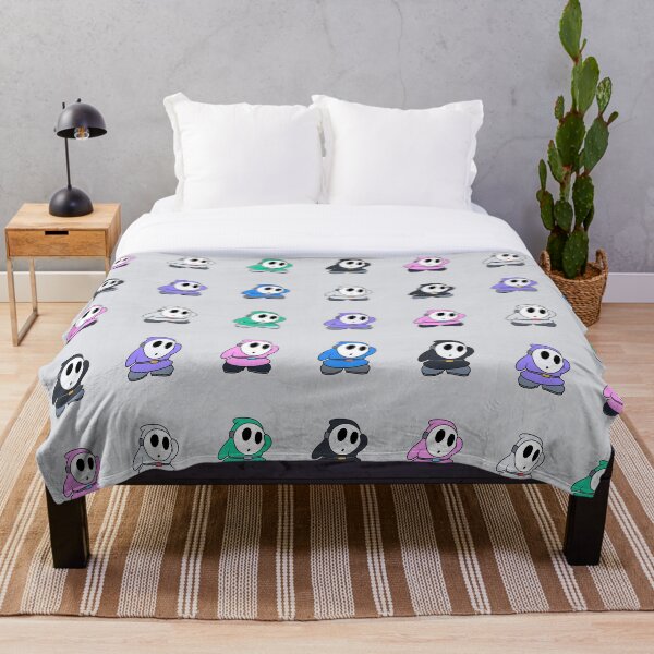 Multi Color Shy Guy Pattern Throw Blanket