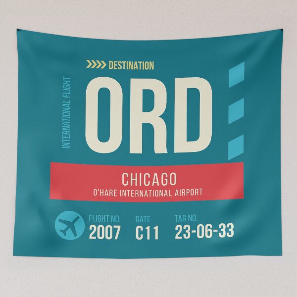 Item preview, Chicago O'Hare Airport Stylish Luggage Tag (ORD) designed and sold by SLAG-Creative.
