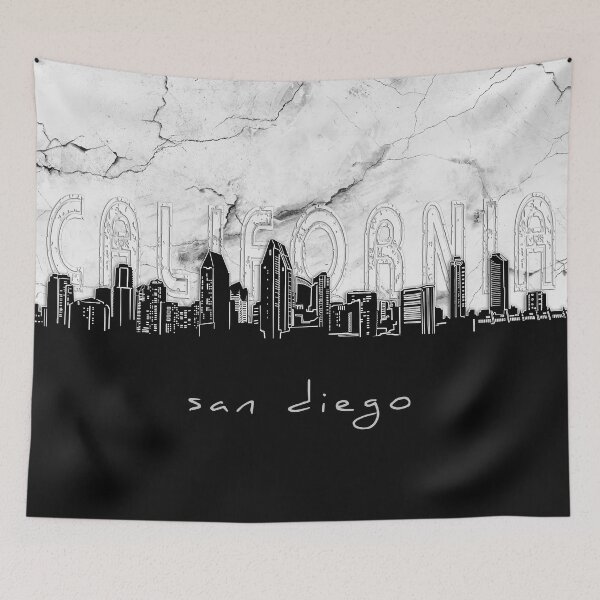 Item preview, san diego skyline marble designed and sold by BekimART2.