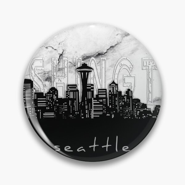 Item preview, seattle skyline marble designed and sold by BekimART2.