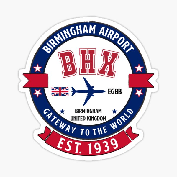 Vista previa del artículo con la obra «BHX Birmingham International Airport Reino Unido - Estilo vintage moderno», diseñado y vendido por FouDeeziner.