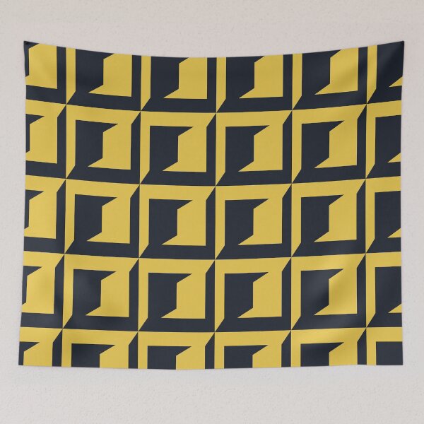 Item preview, Black and yellow square hook designed and sold by BubbleCrumbs.